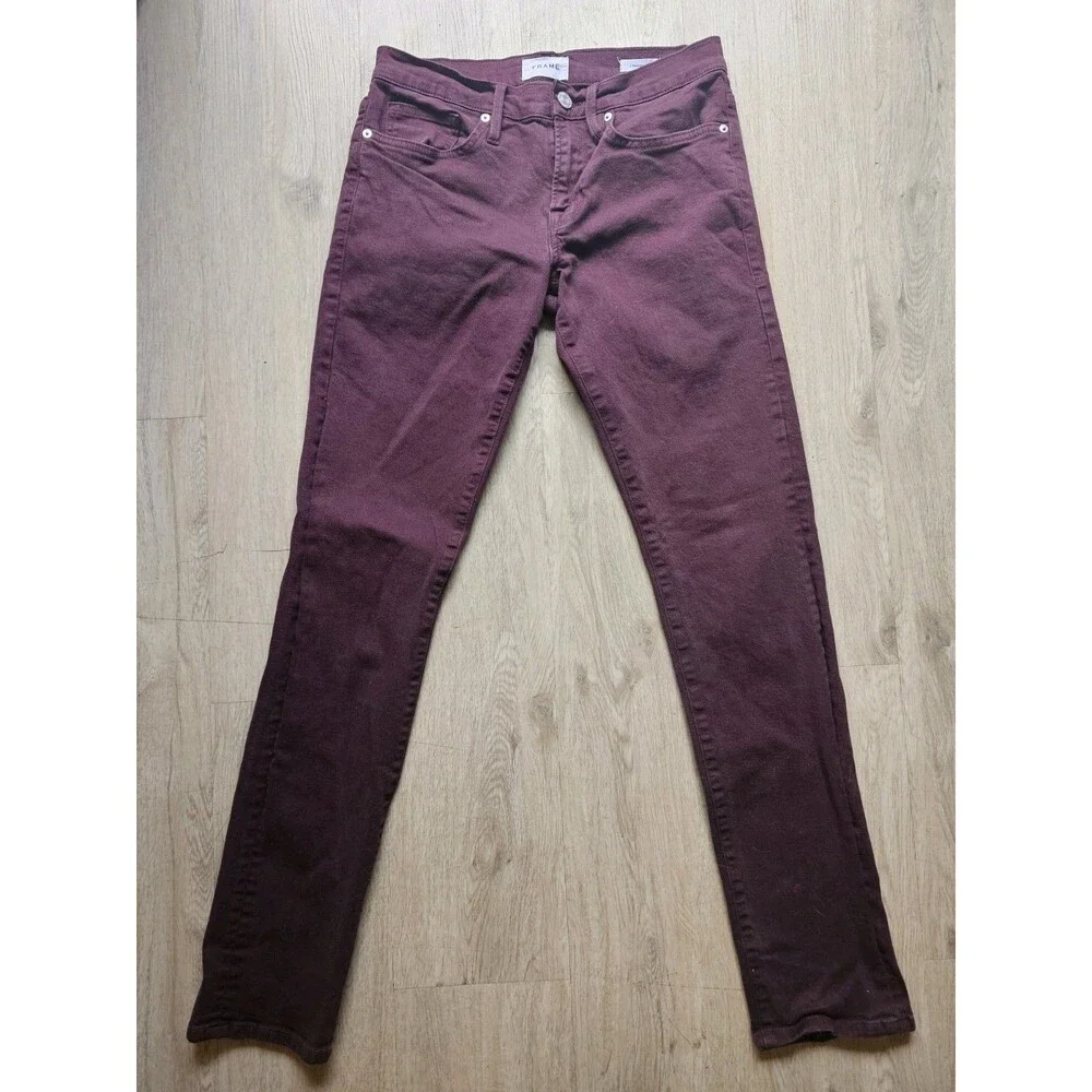 Frame Men's L'Homme Slim Burgundy Jean Size 29